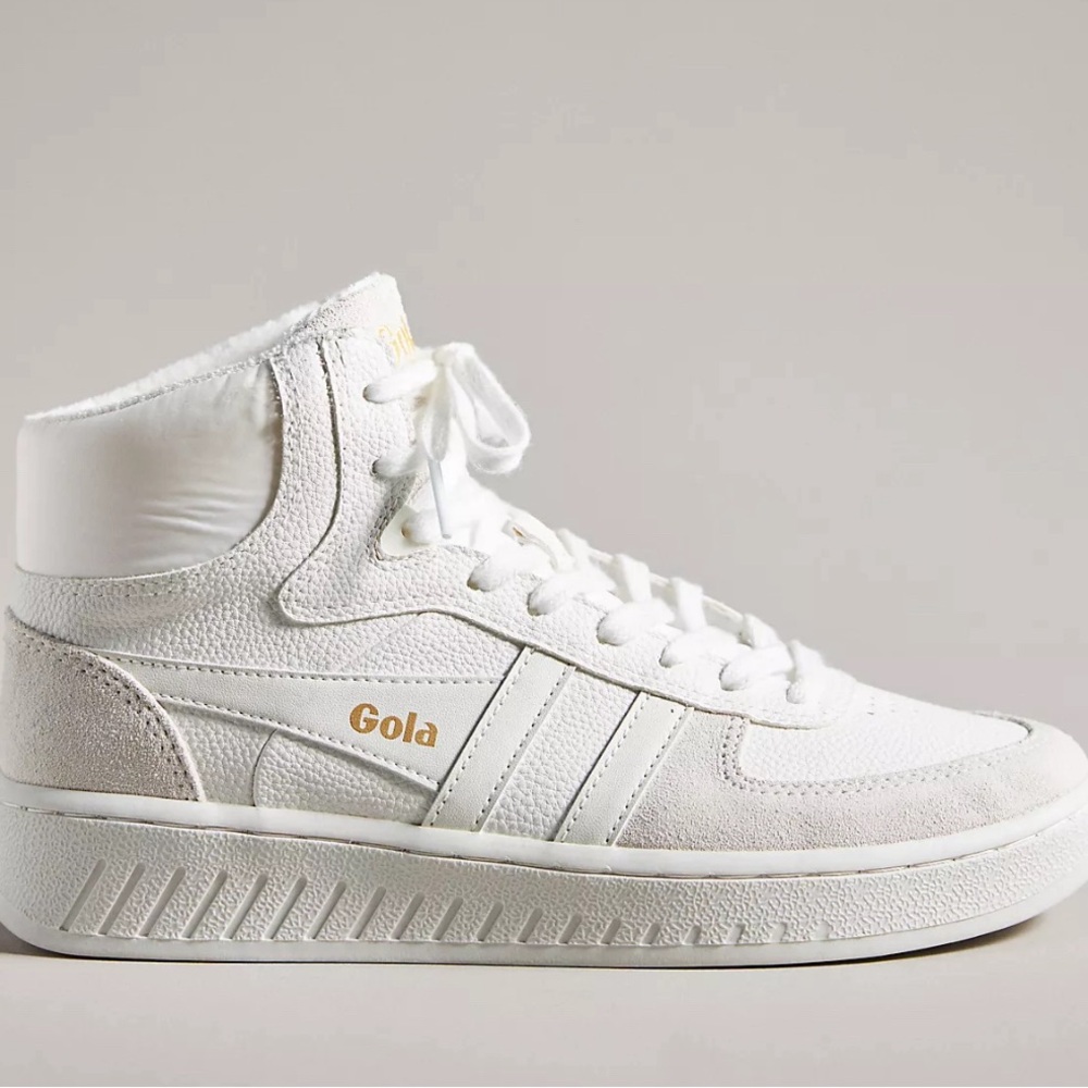 Gola Slam Trident Womens Hightop White Casual Sneakers - 6 US